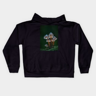 mushrooms in the forest Kids Hoodie